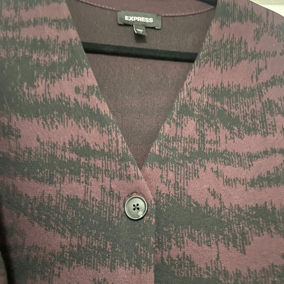 Abstract Jacquard Button Front Cardigan - Picture 5 of 5